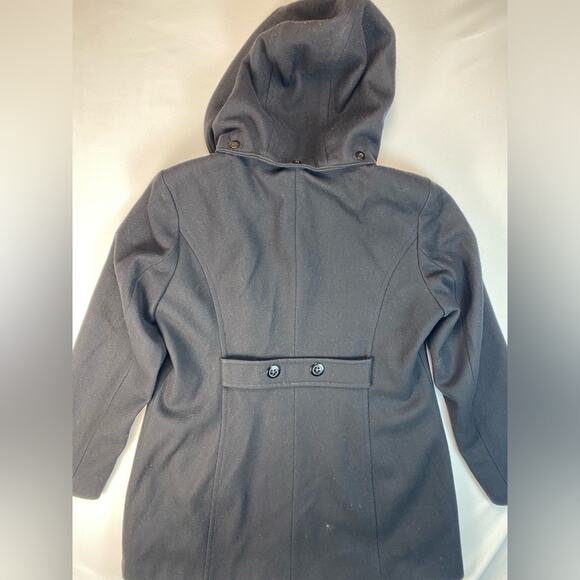 Esprit Women’s Winter Coat Mid Length Wool Blend With Hood Black XL - Picture 9 of 9